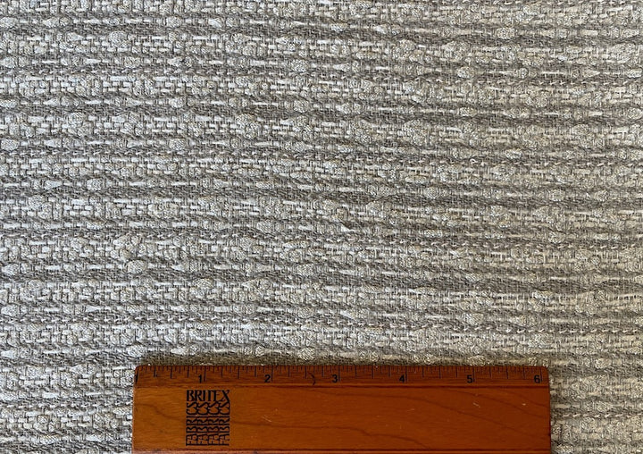 Ralph Lauren Lighter-Weight Cool Platinum, Smoke & Pearl Cotton Blend Bouclé  (Made in Italy)