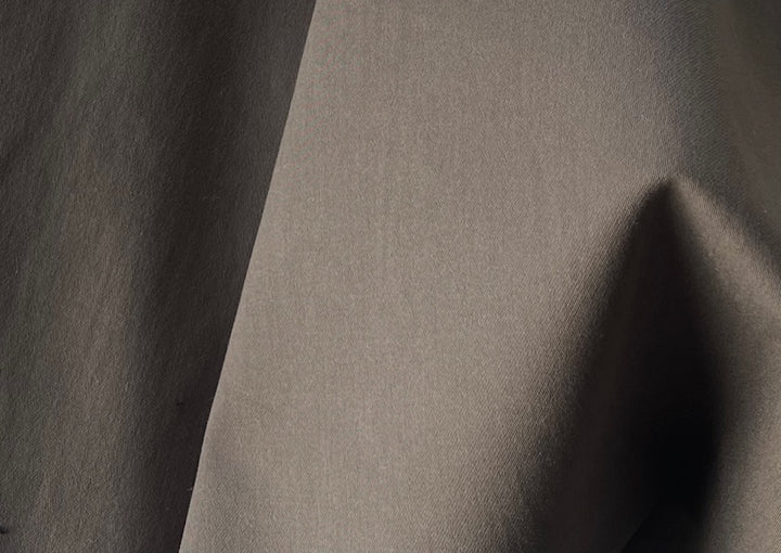 Herno Water-Resistant Sueded Umber Mushroom Cotton Twill (Made in Italy)