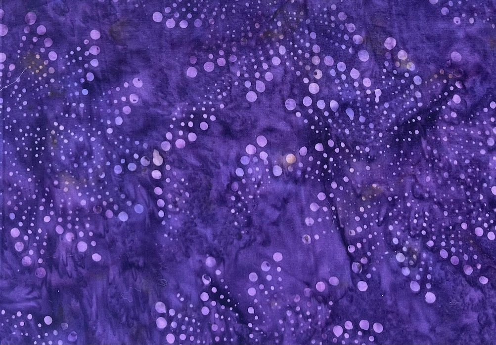 Exploding Purple Starburst Fireworks Cotton Batik (Made in Indonesia)