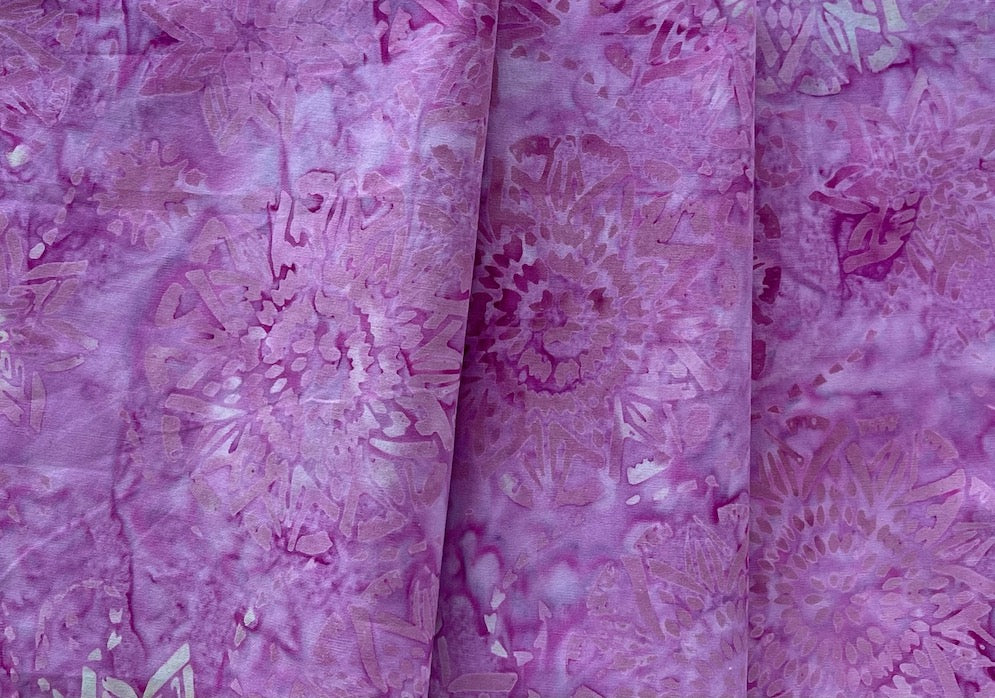Heathered Amethyst Blossoms Cotton Batik (Made in Indonesia)