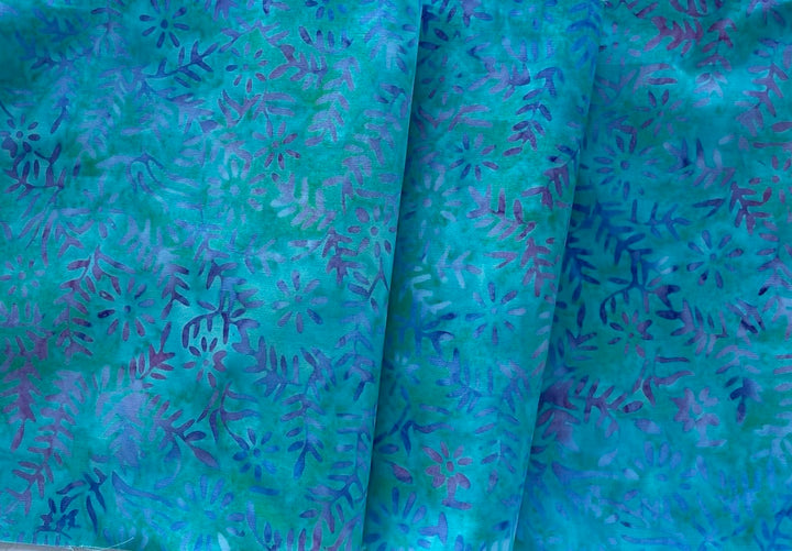 Aquatic Daisies Cotton Batik (Made in Indonesia)