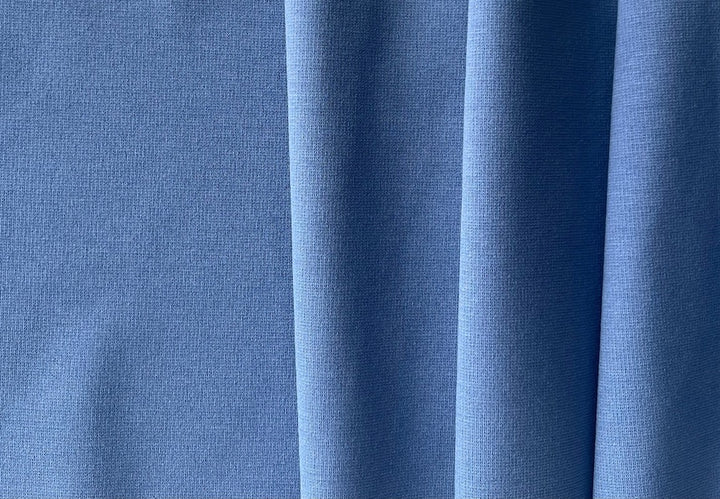 Wedgwood Blue Viscose Blend Ponte Double-Knit