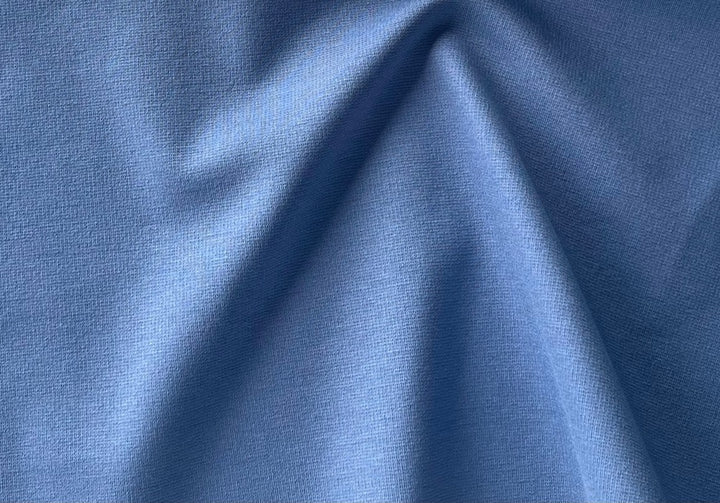 Wedgwood Blue Viscose Blend Ponte Double-Knit
