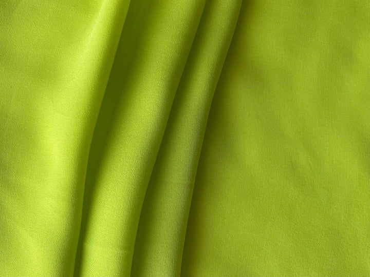 Semi-Sheer Acid Chartruese Green Silk Georgette