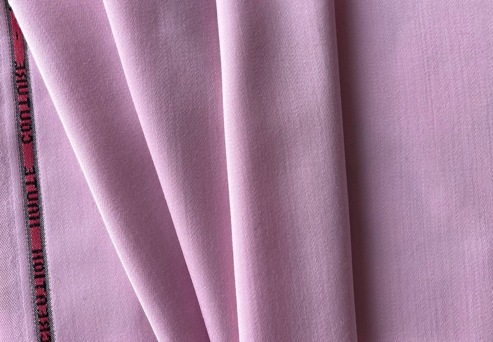 Feminine Fragrant Rose Pink Stretch Wool Twill (Made in Italy)