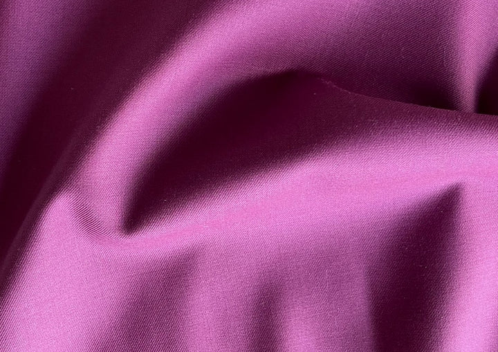 Saturated Mulberry Selvedged 150s Wool Suiting  (Made in Italy)