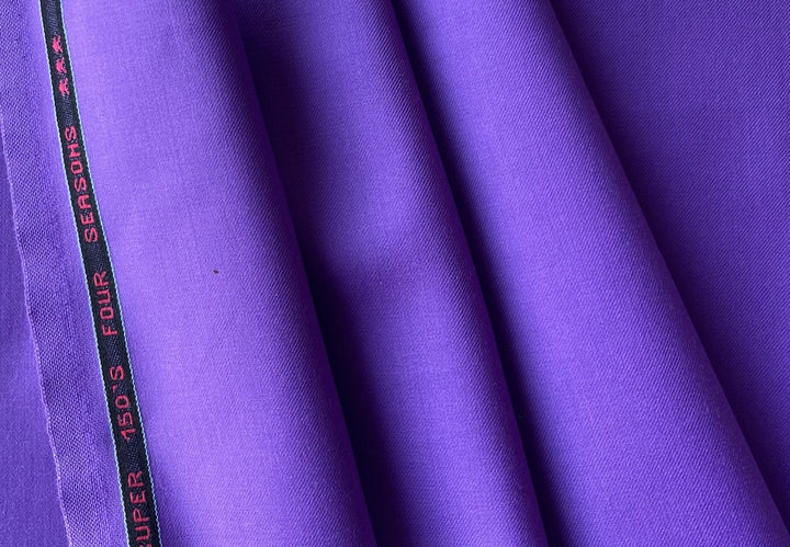 Vivid Orchid Selvedged 150s Wool Suiting  (Made in Italy)