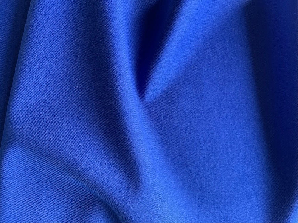 Cobalt Blue Selvedged 150s Wool Suiting  (Made in Italy)