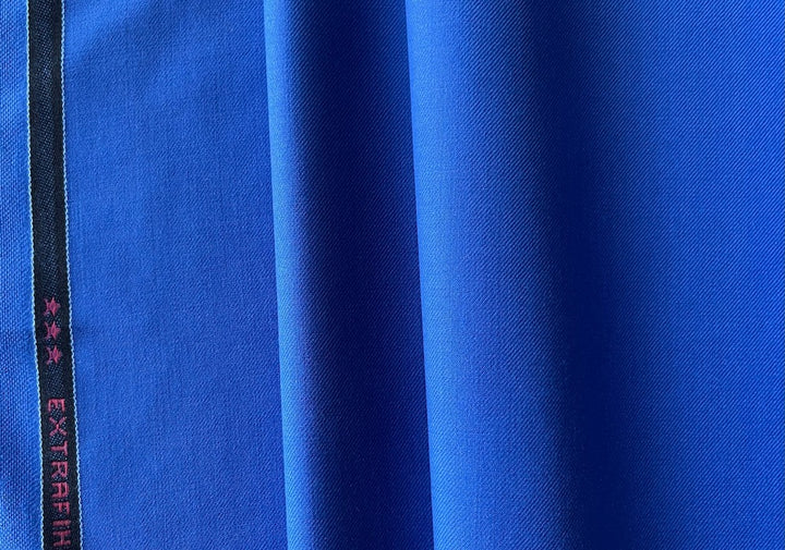 Striking Royal Blue Selvedged 150s Wool Suiting  (Made in Italy)