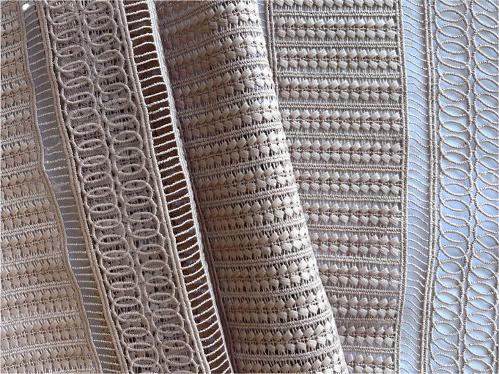 Couture Sophisticated Rosy French Bisque Guipure Lace Fabric