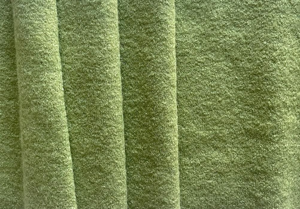 Pistachio Green Boiled Wool Coating (Made in Germany)