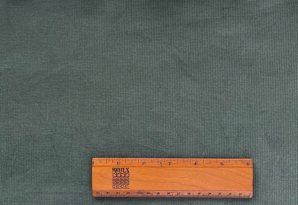 Calm Laurel Green Pinwale Cotton Corduroy (Made in Italy)