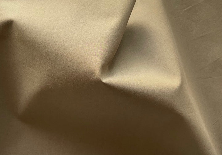 Light to Mid-Weight Cool Bronzed Olive Cotton Poplin (Made in Italy)
