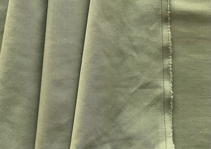 Light to Mid-Weight Delectable Deep Celery Wool Twill (Made in Italy)