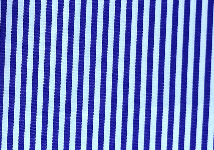 2-Ply Parisian Indigo Violet & White Striped Cotton Shirting (Made in Italy)