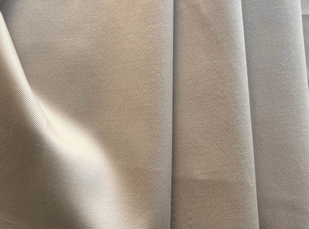 Classic Almond Khaki Cotton Twill (Made in Italy)