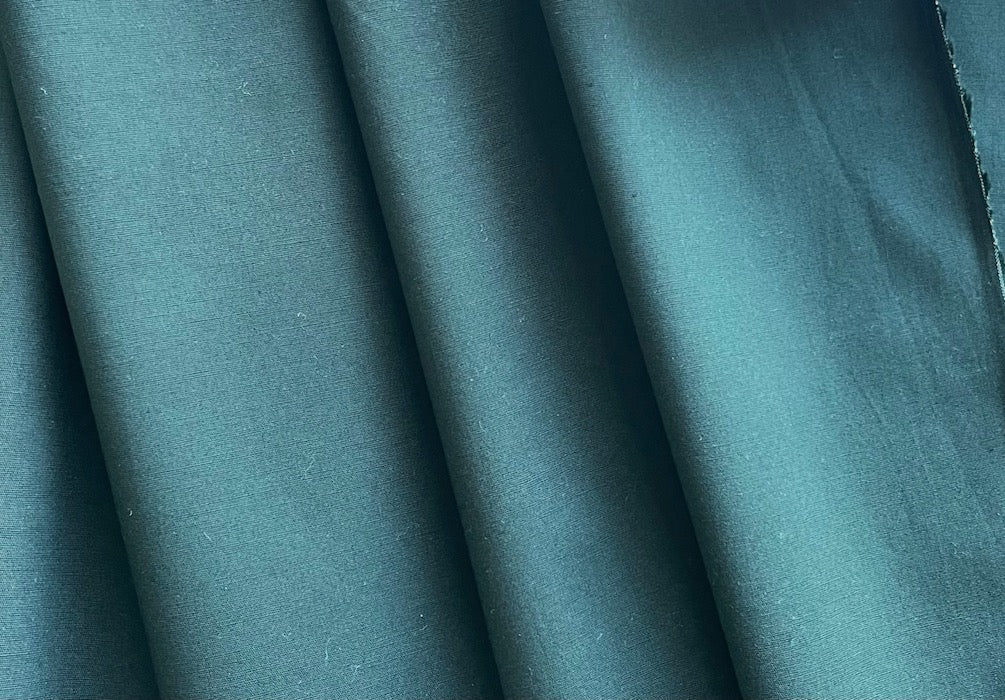 Cyan Teal  Stretch Pima Cotton (Made in Italy)