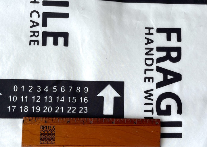 Typographic Black Shipping Labels Cotton Poplin (Made in Italy)