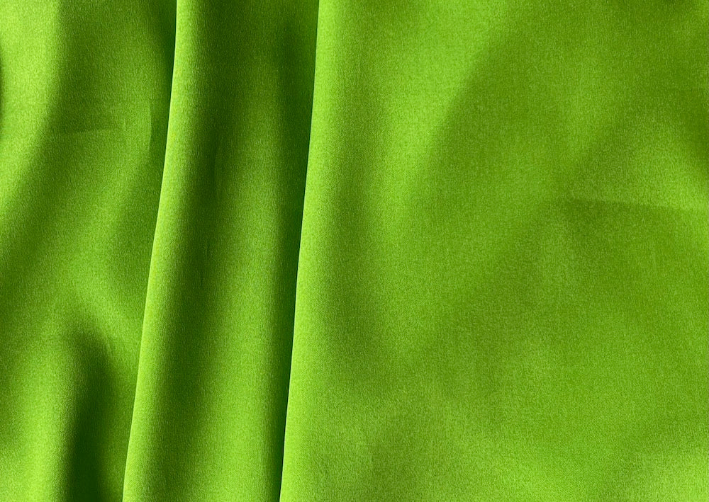 Electric Slide Lime Green Stretch Silk Satin Charmeuse (Made in Italy)