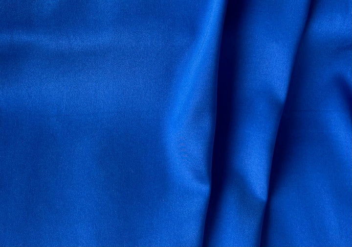 Jeweled Azure Stretch Silk Satin Charmeuse (Made in Italy)