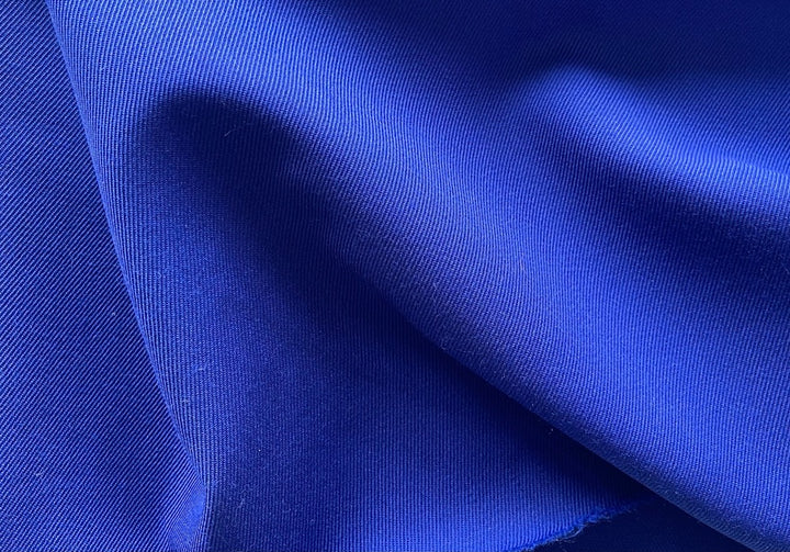 Intense Sapphire Blue Wool Gabardine (Made in Italy)