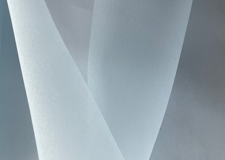 Crisp Subtle Breeze Blue Silk Organza (Made in Italy)