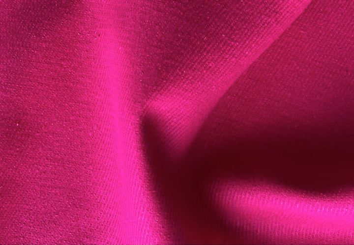Saturated Hibiscus Fuchsia Raw Silk Twill (Made in Italy)