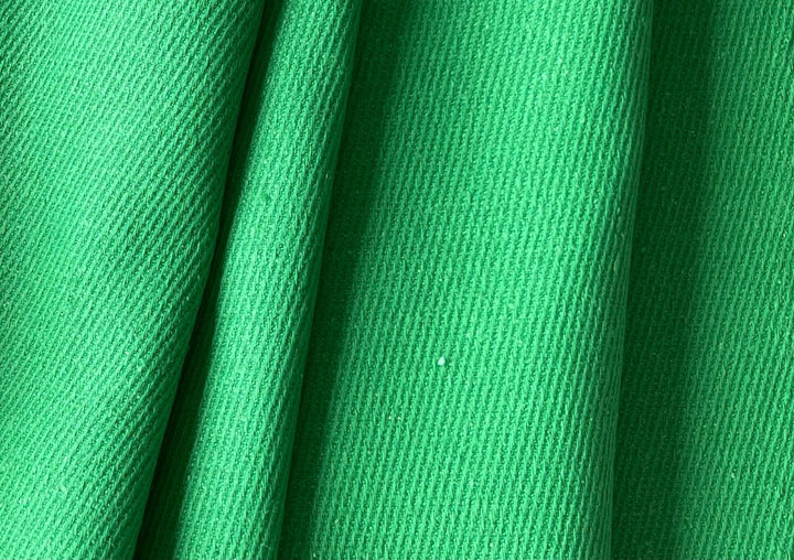 Jeweled Emerald Raw Silk Twill (Made in Italy)