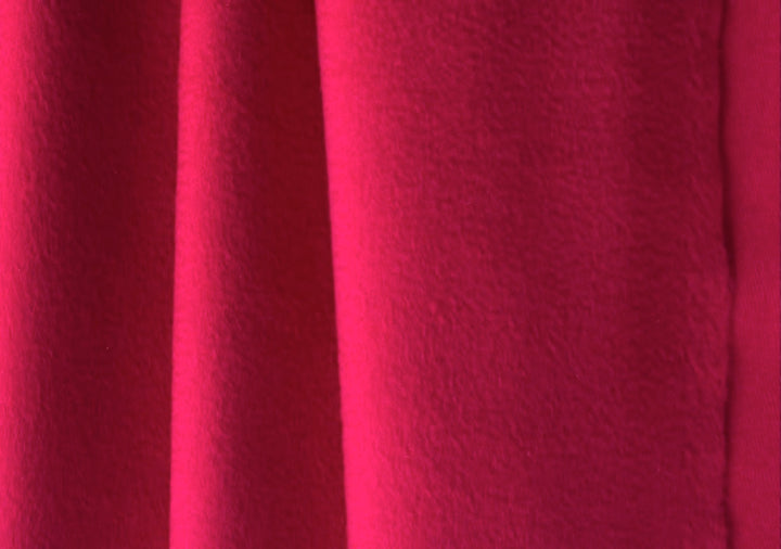 Sensuous American Beauty Red Plush Cashmere & Wool Coating (Made in Italy)