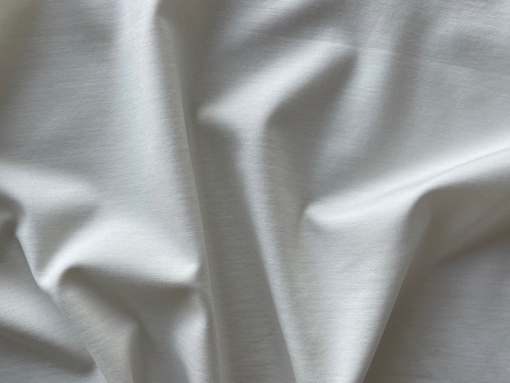 High-End Classic Winter White Rayon Viscose Ponte Double-Knit (Made in Italy)