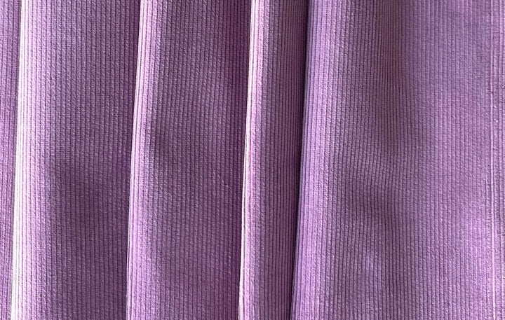 Heathered Mauve Narrow-Wale Stretch Cotton Corduroy (Made in Italy)