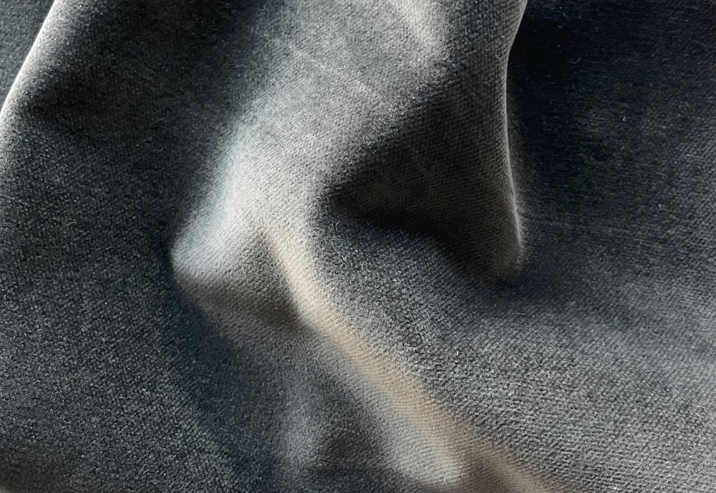 Plush Moody Shadow Grey Cotton Velveteen (Made in Portugal)