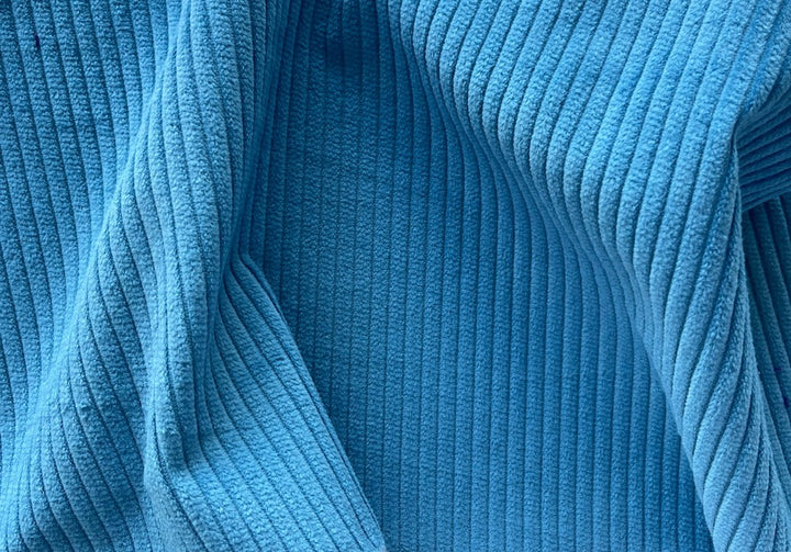 Sumptuous Olympic Blue Wide-Wale Cotton Corduroy (Made in Italy)