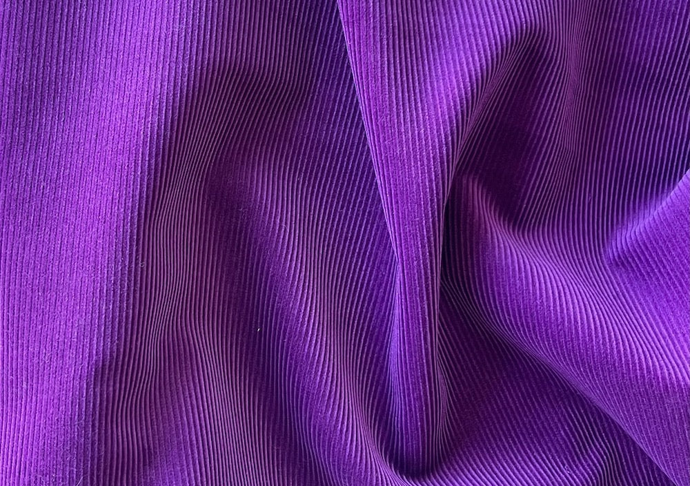 Radiant French Violet Mid-Wale Cotton Corduroy (Made in Italy)