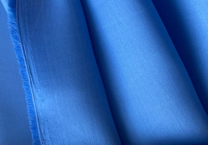 Semi-Sheer Gorgeous Cornflower Blue Silk Satin Organza (Made in Italy)