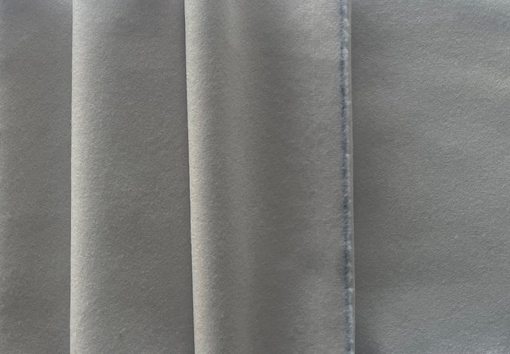 High-End Twilight Greige Wool & Cashmere Melton Coating (Made in Italy)