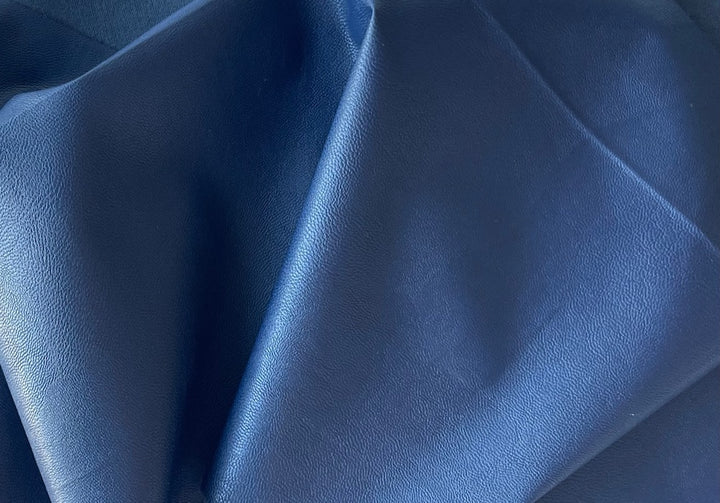 Higher End Nautical Navy Polyester & Rayon Leatherette (Made in Italy)