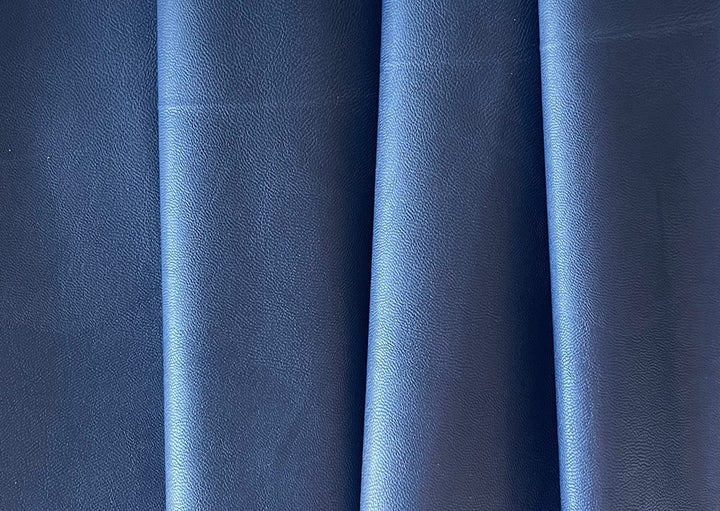 Higher End Nautical Navy Polyester & Rayon Leatherette (Made in Italy)