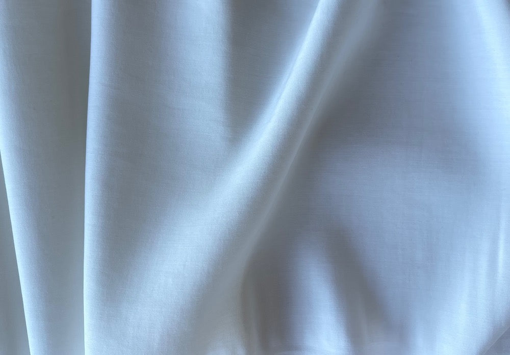 Light-Weight Soft White Sueded Rayon & Nylon Challis (Made in Italy)