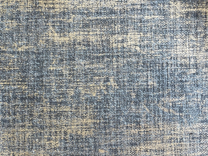 Mock Raw Silk Pale Gold Lame Flecks on Whale Grey Polyester & Linen