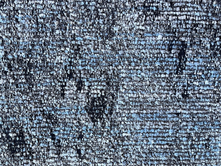 Modern Textured Chambray Blue Melody Polyester Tweed