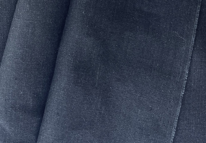 Designer Mid-Weight Chic Obsidian Linen (Made in Italy)