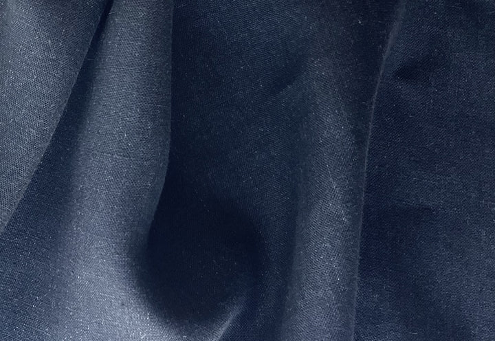 Designer Mid-Weight Chic Obsidian Linen (Made in Italy)