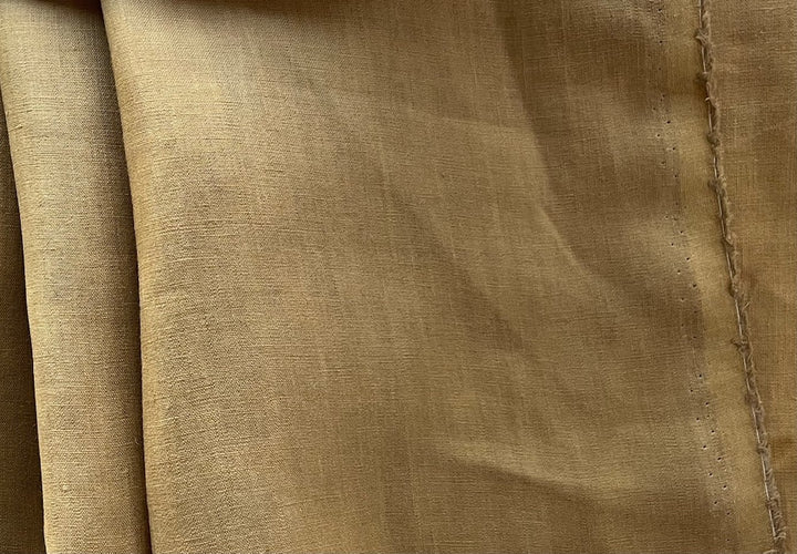 Alberta Ferretti Sophisticated Flaxen Bronze Linen  (Made in Italy)