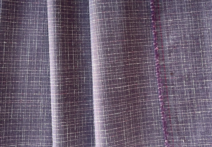 Guabello Light-Weight Crosshatched Antique Mauve & Snow Wool Tweed (Made in Italy)