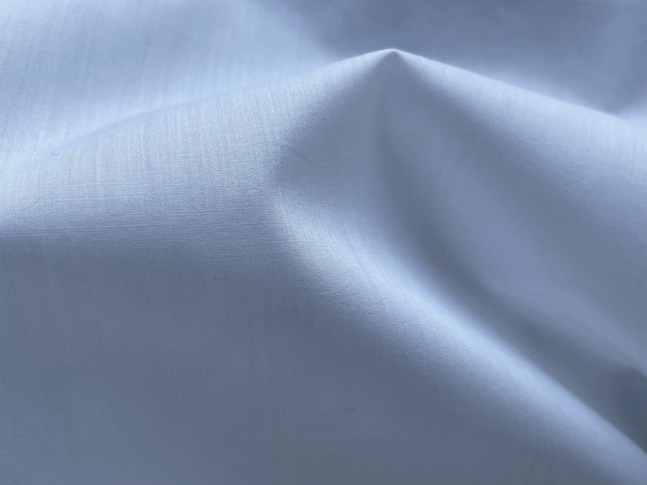 Calcini Semi-Sheer Cool Frosted White Cotton Voile (Made in Italy)