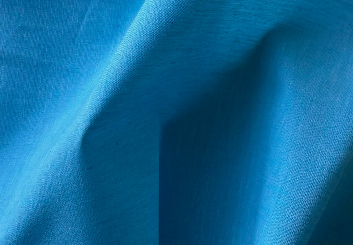 Canclini Azure Seaside Blue Cotton & Linen Shirting (Made in Italy)