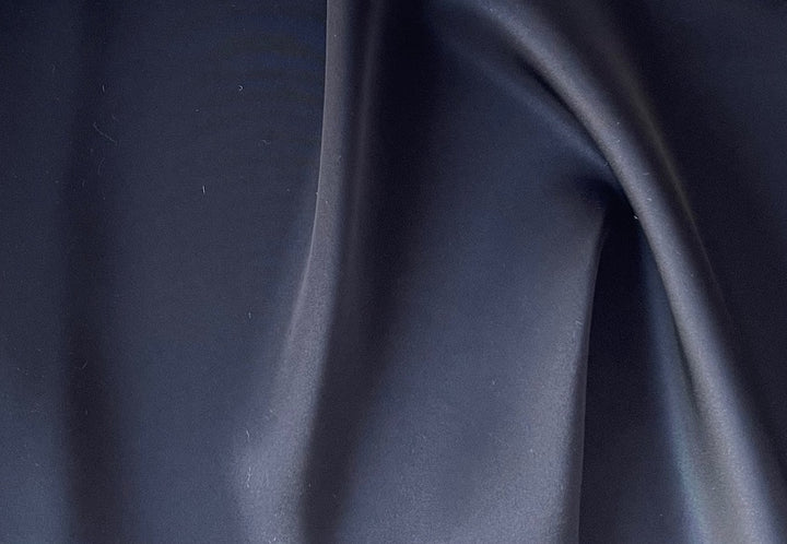 Gleaming India Ink Black Triacetate Blend Crepe Back Satin Charmeuse (Made in Japan)