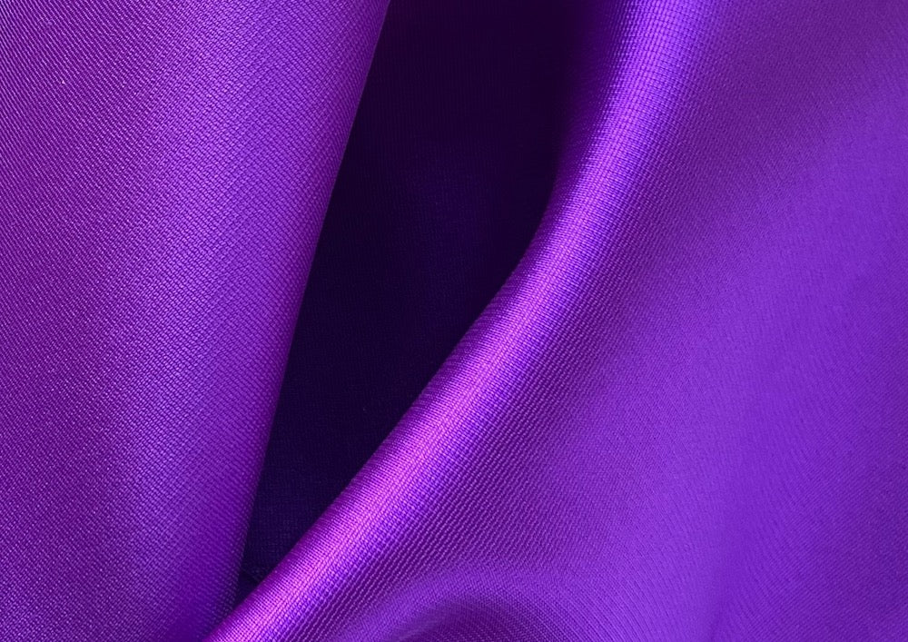 polyester fabric, Vivacious Violet Crisp Polyester Mikado Twill