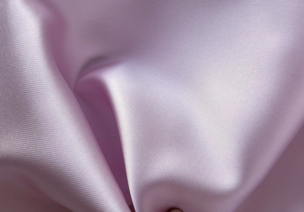 polyester fabric, Pale Pink Pearl Crisp Polyester Mikado Twill
